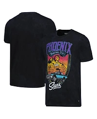 Men's and Women's The Wild Collective Black Distressed Phoenix Suns Tour Band T-shirt