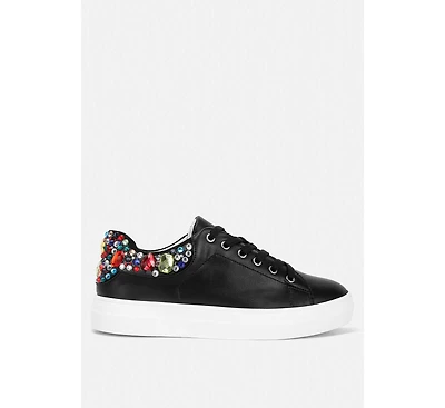 Women Gems Diamante Embellished Sneakers