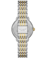 kate spade new york Women's Lily Avenue Three Hand Two-Tone Stainless Steel Watch 34mm