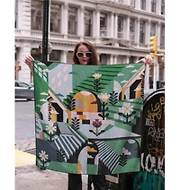 Jessie Zhao New York Double Sided Silk Scarf Of Imagination
