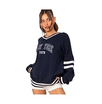 Edikted Women's 90s New York oversized sweater