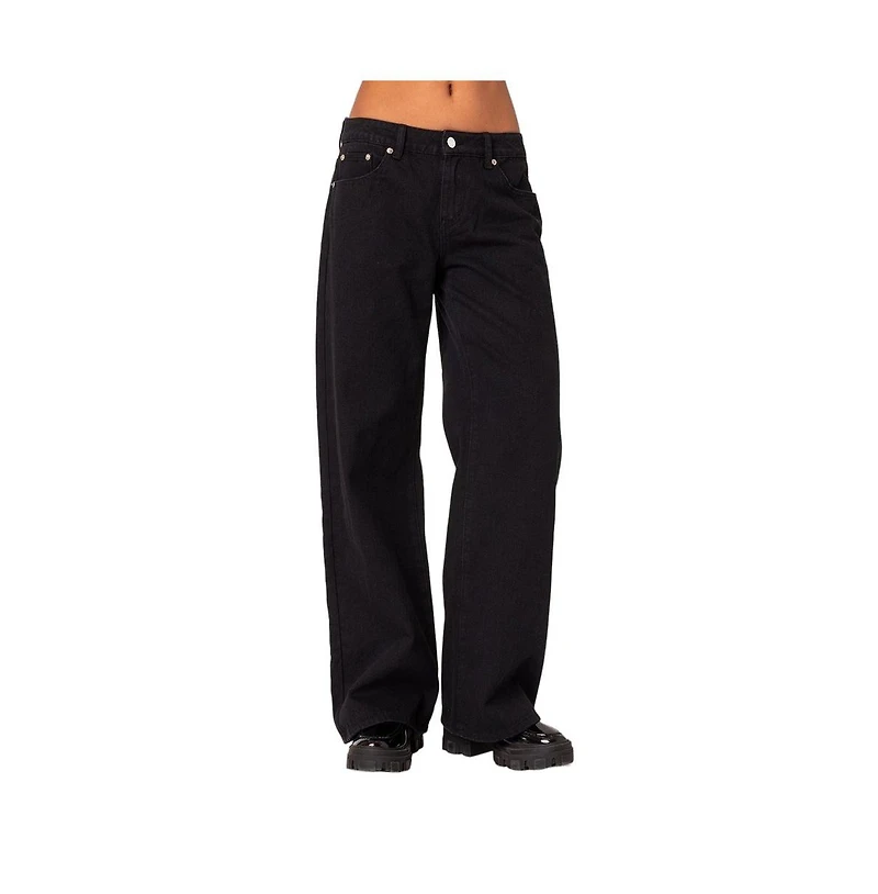 Edikted Women's Daytime low rise jeans