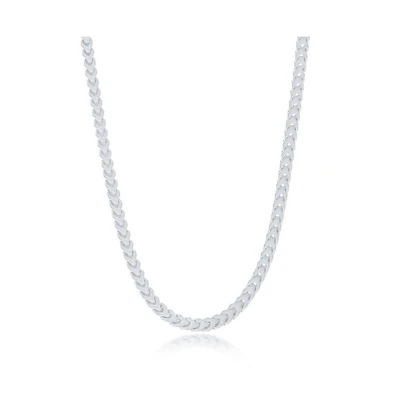 Diamond cut Franco Chain 3mm Sterling Silver 18" Necklace