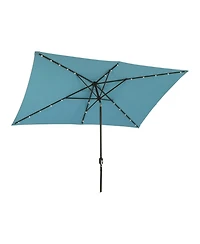 Mondawe 10ft Rectangular Solar Led Market Patio Umbrella