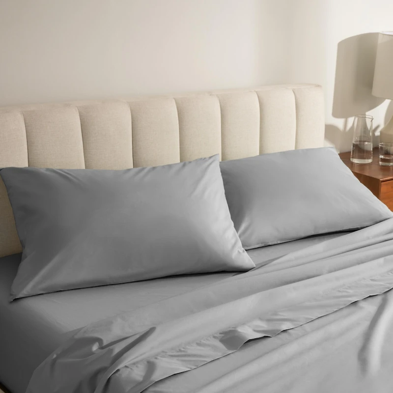 Bare Home Organic Cotton Percale Pillowcase Set King