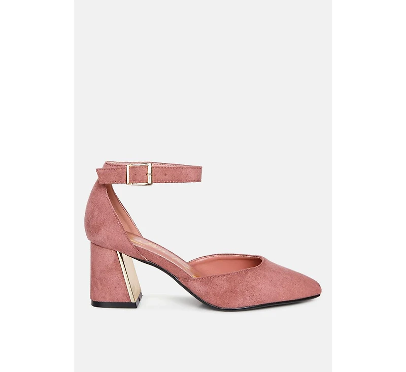 Rory Metallic Sling Detail Block Heel Sandals Women