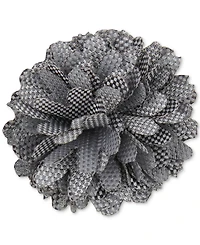 Con.Struct Men's Ceremony Satin Checkerboard Flower Lapel Pin, Created for Macy's