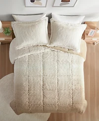 Intelligent Design Brielle Ombre Shaggy Faux Fur 2-Pc. Comforter Set, Twin/Twin Xl