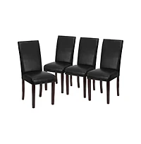 Vallia Series Set Of 4 Panel Back Parson'S Chairs For Kitchen, Dining Room And More