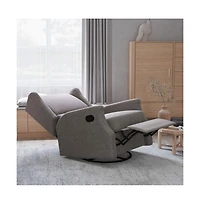 Abby 3-In-1 Wingback Manual Recliner Rocker Swivel Glider Chair