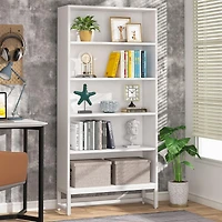 Tribesigns Tall Bookcase and Bookshelf, 70.8" Large Bookcases Organizer with 5-Tier Storage Shelves for Living Room, Bedroom, Office