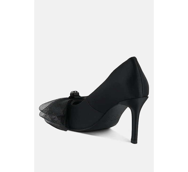 Women Odette Diamante Embellished Bow Stiletto Pumps