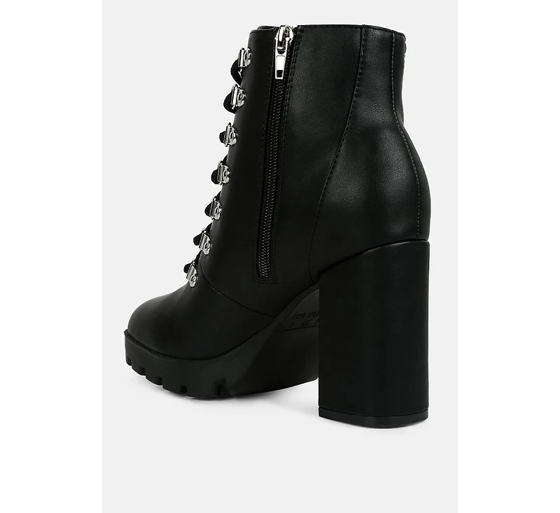 Womens hamiltons lace up block heel boots