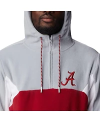 Men's Columbia Crimson Alabama Tide Lodge Quarter-Zip Hoodie