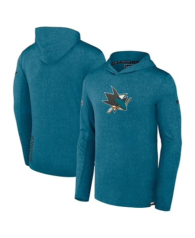 Men's Fanatics Teal San Jose Sharks Authentic Pro Lightweight Pullover Hoodie