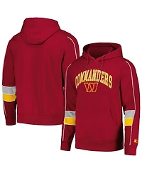 Men's Starter Burgundy Washington Commanders Captain Pullover Hoodie