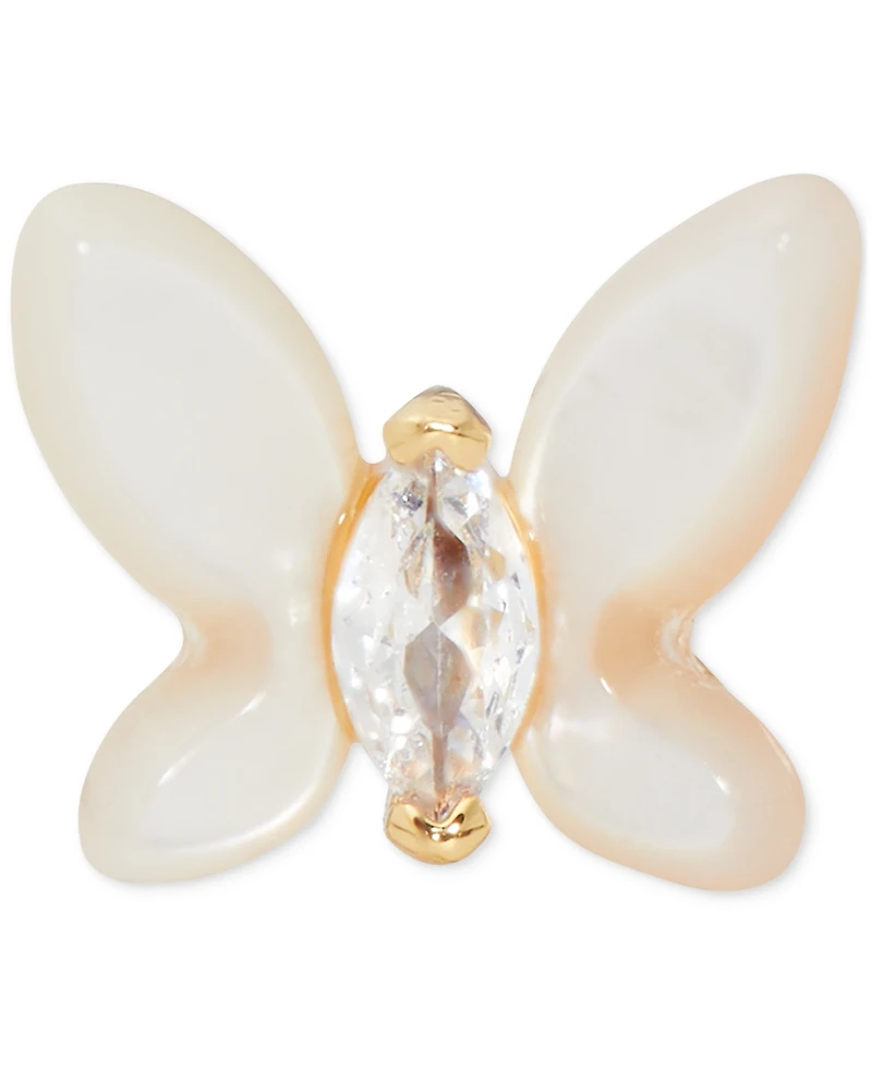 Kate Spade New York Gold-Tone Cubic Zirconia & Colored Butterfly Mini Stud Earrings