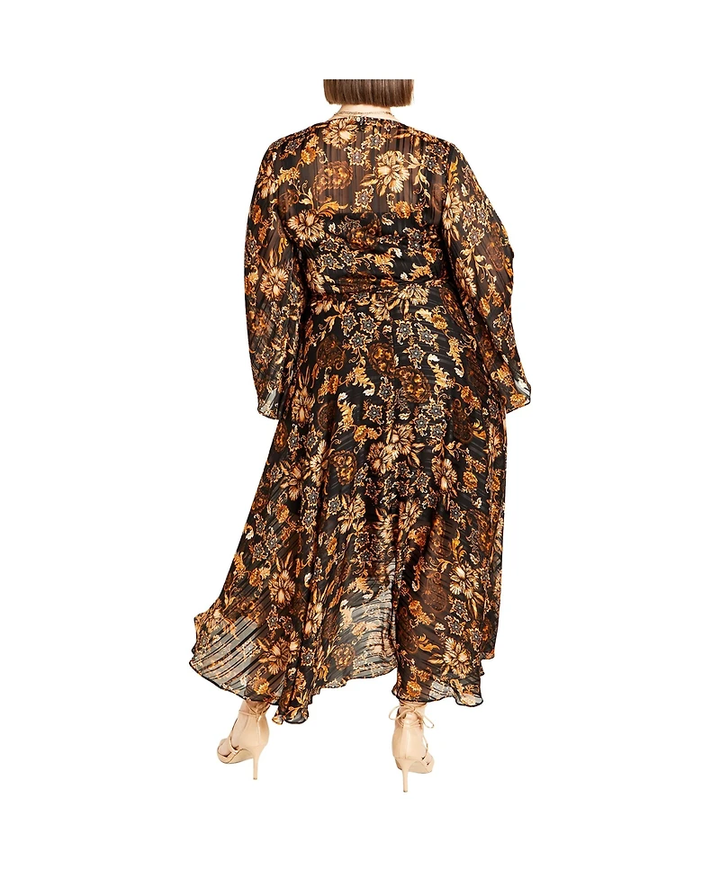 City Chic Plus Size Freya Print Dress