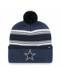 Men's '47 Brand Navy Dallas Cowboys Fadeout Cuffed Knit Hat with Pom