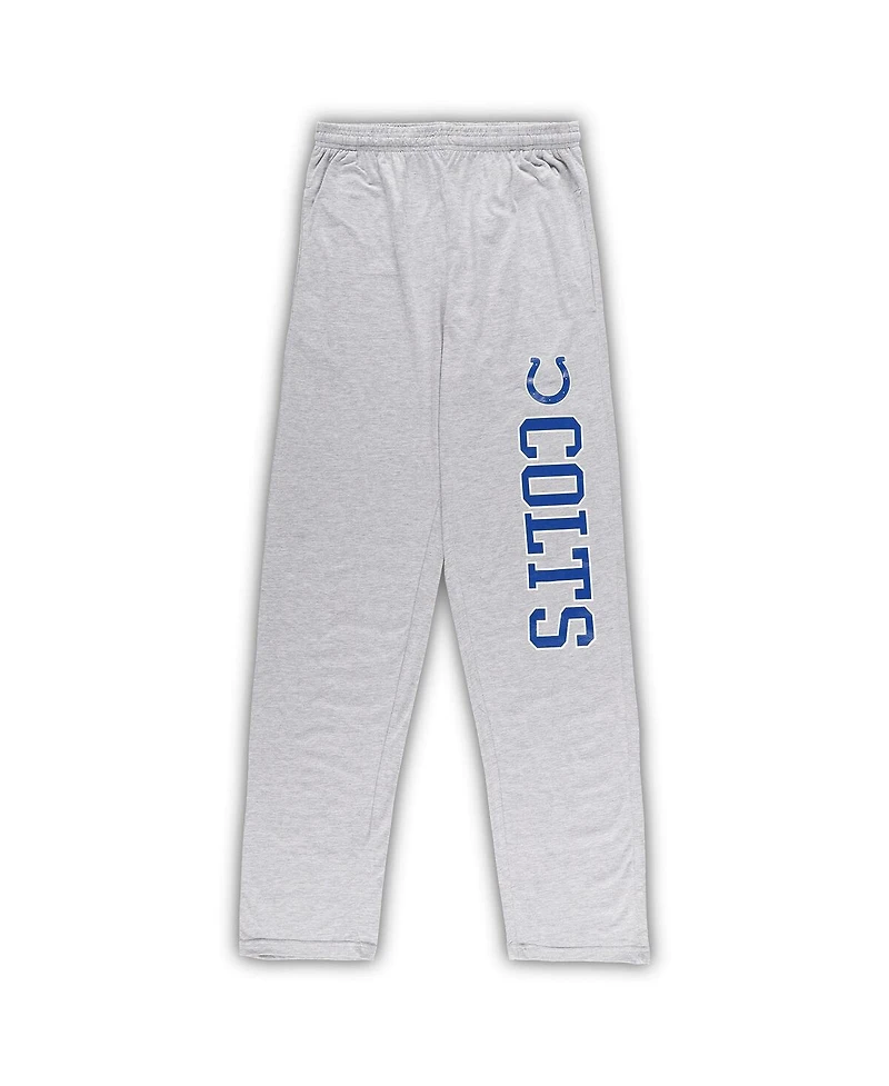 Men's Concepts Sport Royal, Heather Gray Indianapolis Colts Big and Tall T-shirt Pants Sleep Set