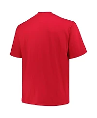 Men's Fanatics Red, Black Chicago Bulls Big and Tall Short Sleeve and Long Sleeve T-shirt Set