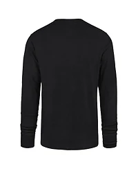 Men's '47 Brand Black Distressed Pittsburgh Steelers Premier Franklin Long Sleeve T-shirt