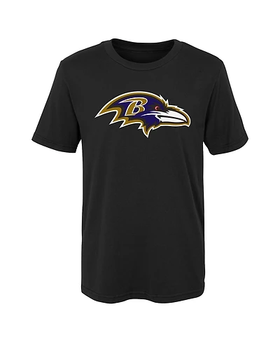 Big Boys Black Baltimore Ravens Primary Logo T-shirt