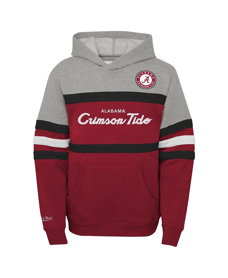 Big Boys Mitchell & Ness Crimson Alabama Tide Head Coach Hoodie
