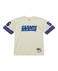 Men's Mitchell & Ness Lawrence Taylor Cream New York Giants Chainstitch Legacy Jersey