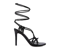 Trixy Knot Lace Up High Heel Sandal