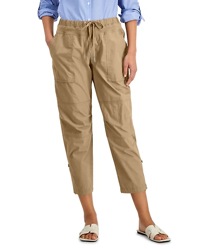 Nautica Jeans Women's Cotton Roll-Tab Utility Pants