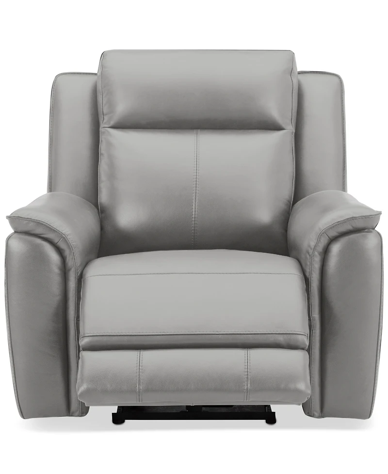 Addyson 41" Zero Gravity Leather Recliner with Power Headrest, Created for Macy's