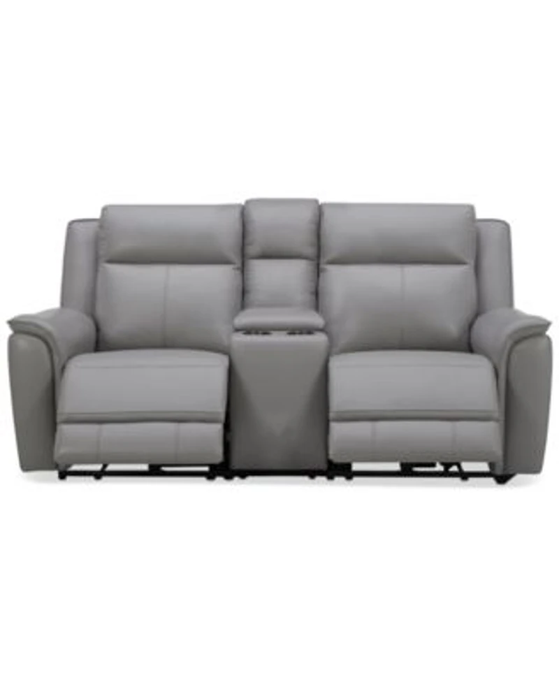 Addyson Zero Gravity Leather Sectional Collection Created For Macys