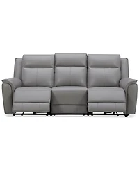 Addyson 88" 3-Pc. Leather Sofa with 2 Zero Gravity Recliners Power Headrests & 1 Armless Chair, Created for Macy's