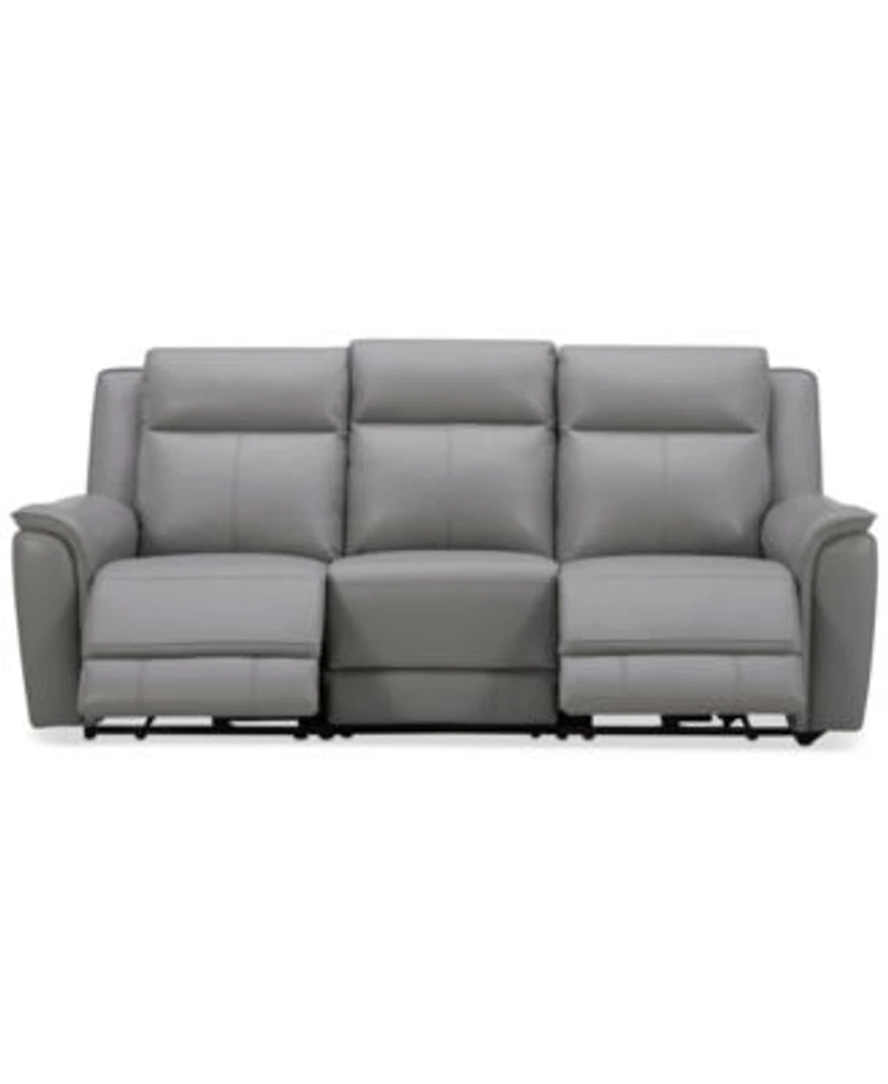 Addyson Zero Gravity Leather Sectional Collection Created For Macys