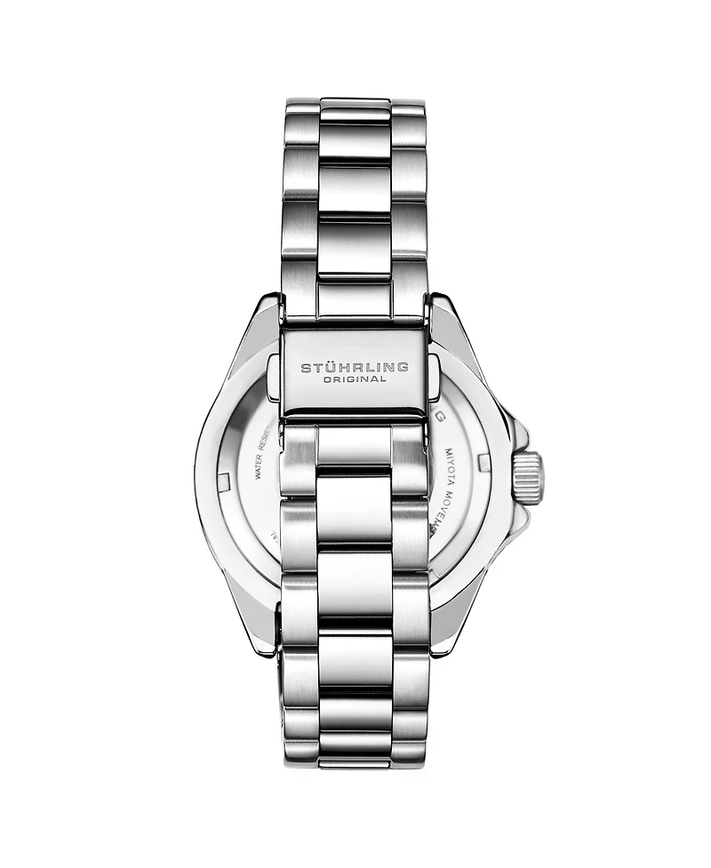 Stuhrling StarSea 3977 Women s Fashion Watch – Quartz Movement, 39mm Case, Mop Dial with Crystal Accents, 100M Water Resistance