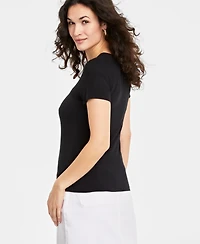 On 34th Women's Short-Sleeve Crewneck Modal T-Shirt, Created for Macy's