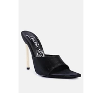 Women's Bottoms Up Strappy Slip On Stiletto Heel Sandals