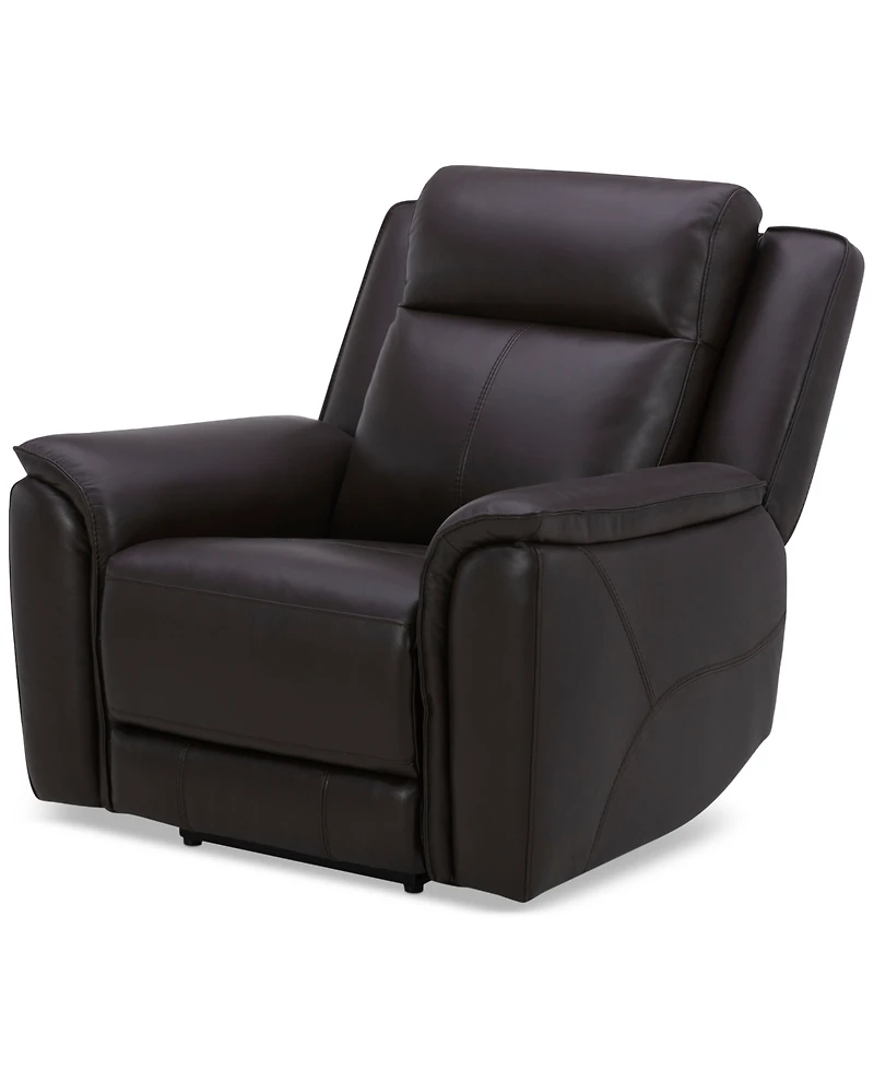 Addyson 41" Zero Gravity Leather Recliner with Power Headrest, Created for Macy's