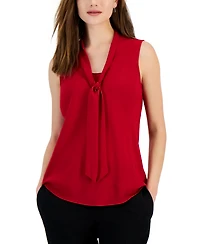 Kasper Women's Sleeveless Tie-Neck Top