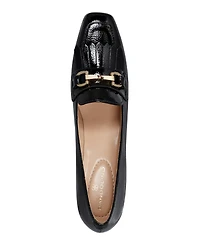 Bandolino Women's Landrys Square Toe Block Heel Loafer Pumps