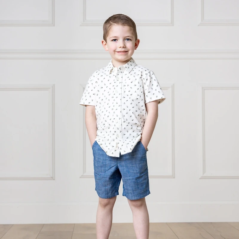Hope & Henry Toddler Boys Cotton Chambray Short