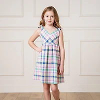 Hope & Henry Toddler Girls Sleeveless Bow Shoulder Swing Dress