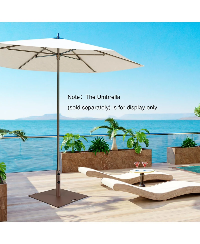 50 Lbs Weighted 24 Inch Square Patio Umbrella Base