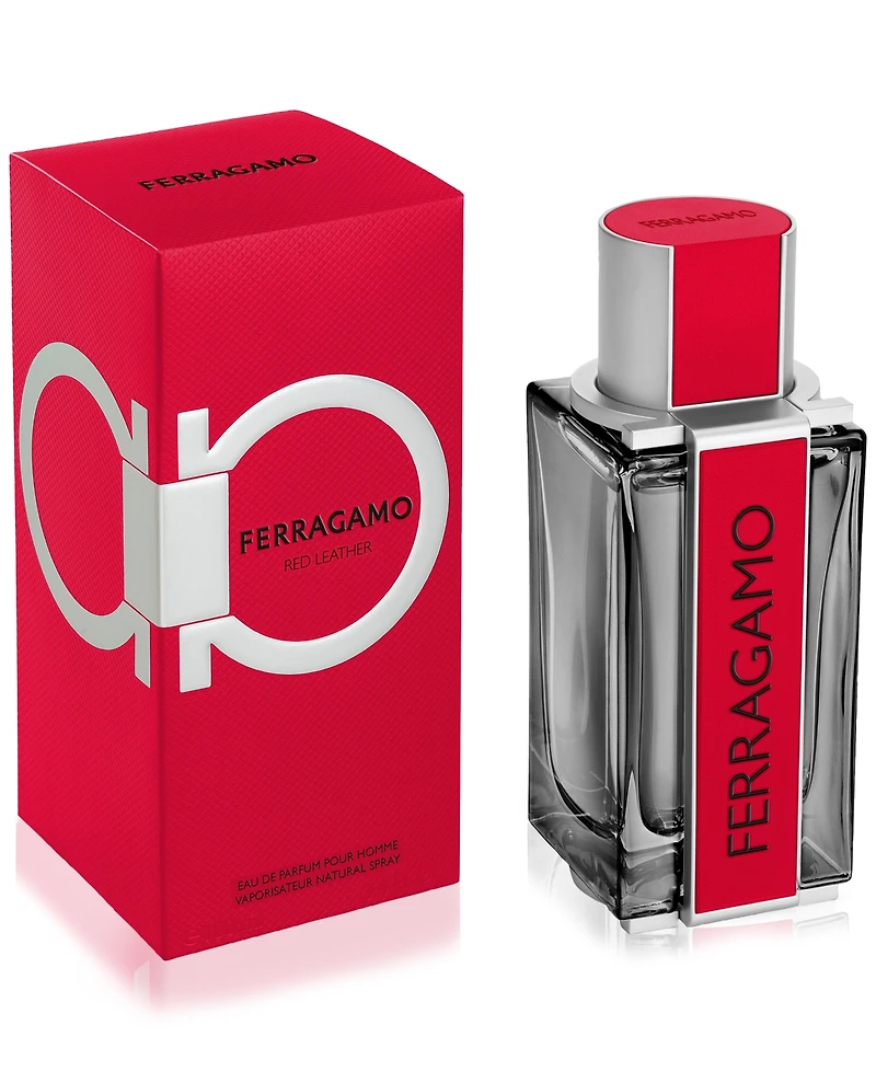 Salvatore Ferragamo Men's Red Leather Eau de Parfum Spray, 3.4 oz.