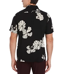 Perry Ellis Men's Contemporary Floral Print Short Sleeve Button-Front Shirt