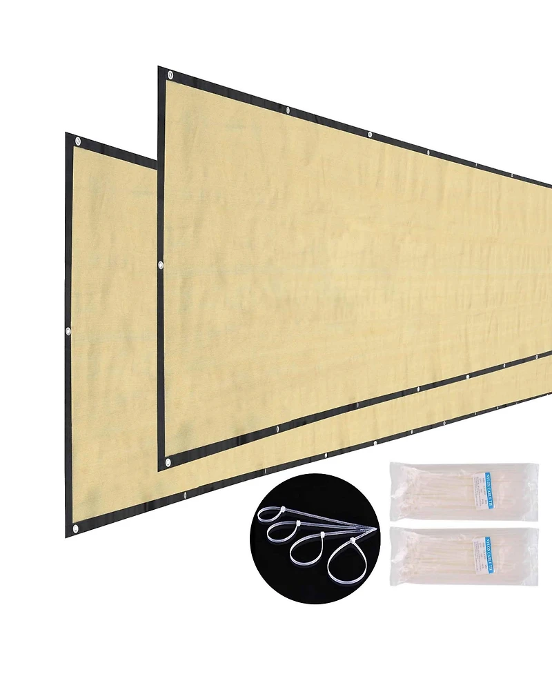 25x6 Ft Privacy Fence Screen Mesh Windscreen Shade Cover 160gsm New Hdpe 2 Pack