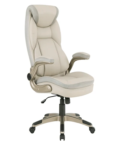 Office Star 49.5" Leather, Nylon Executive Bonded Leather Office Chair
