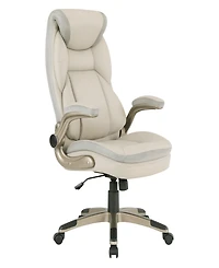 Office Star 49.5" Leather, Nylon Executive Bonded Leather Office Chair