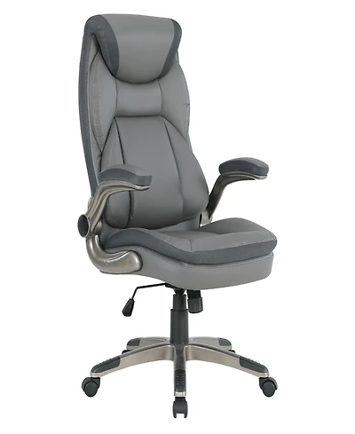 Office Star 49.5" Leather, Nylon Executive Bonded Leather Chair
